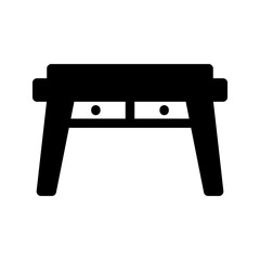 Desk Table Icon Vector Symbol Design Illustration