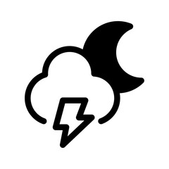 Thunderstorm Icon Vector Symbol Design Illustration