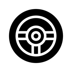 Steering Wheel Icon Vector Symbol Design Illustration