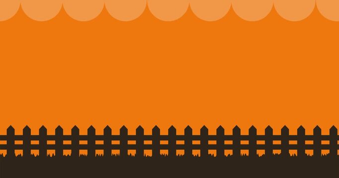 Animation fence halloween repeat looping