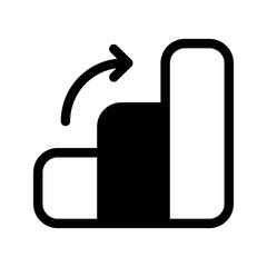 Step Up Icon Vector Symbol Design Illustration