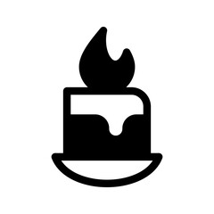 Candle Icon Vector Symbol Design Illustration