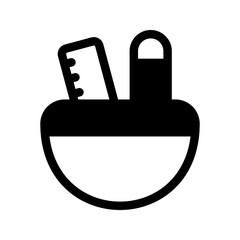 Pencil Case Icon Vector Symbol Design Illustration