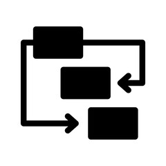 Workflow Icon Vector Symbol Design Illustration