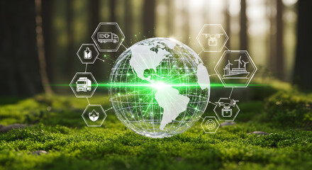 Global logistics network innovation connects nature and technology