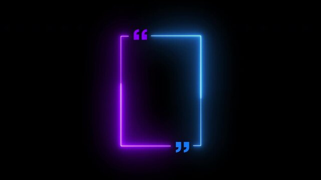 Seamless loop animated speech bubble with four tone neon color 4K video motion graphic isolated on transparent background. Futuristic light effect for overlay element. Empty copy space.