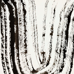abstract painting drawn with a brush, rough lines drawn with ink and brush, drawing of rough lines painted with a brush
