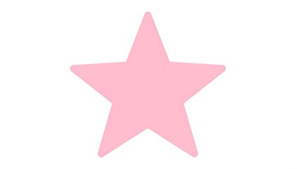 Obraz premium A five-pointed star illustration in light pink on a white background