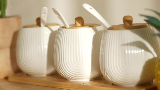 Stylish kitchen jars enhance home decor and organization