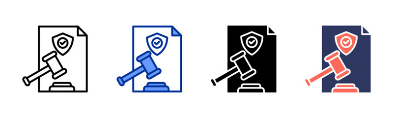 Regulatory Complience icon sheet multiple style collection