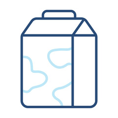 Milk Icon Color Outline Style. Vector Illustration Design