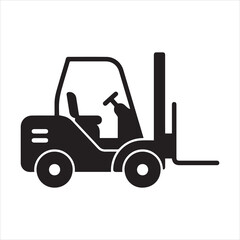 Forklift icon for stacking goods	