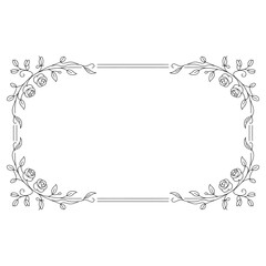 decorative frame with flowers