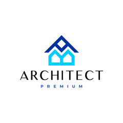 Professional M letter house home logo vector icon illustration	
