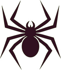 Spider shape vector icon, perfect for Halloween posters, eerie branding, and creepy backgrounds.