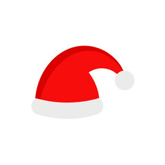 Illustration of a classic santa claus hat on transparent background