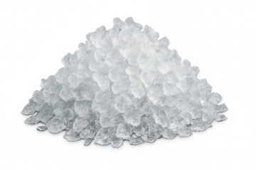 Pile of crushed ice for cold beverages, chilling drinks, and refreshing culinary presentations, with transparent background
