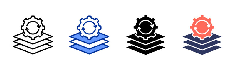 Batch Processing icon sheet multiple style collection