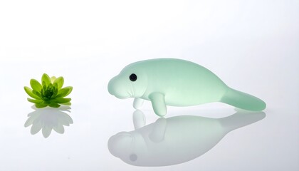 Fototapeta premium Cute Translucent Glass Animals Collection – Bright Colored Baby Figurines & Decorative Creatures