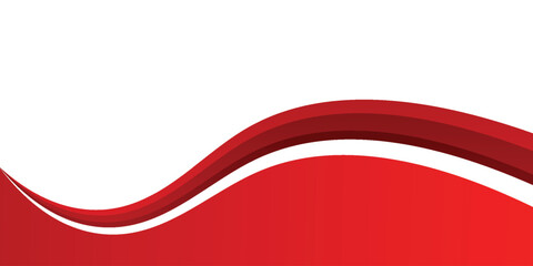 Abstract modern red wave shape with white lines on white background.Eps 10