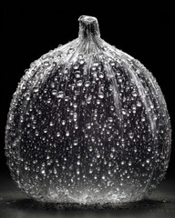 Clear Water Droplets on Transparent Surface