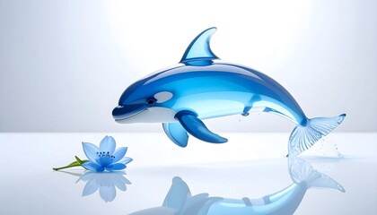 Obraz premium Cute Translucent Glass Animals Collection – Bright Colored Baby Figurines & Decorative Creatures