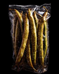 Fresh Green Beans in Sealed Plastic Packaging