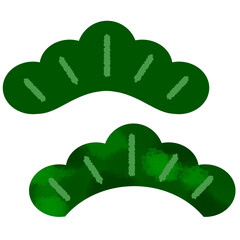 年賀状に使える松飾のイラスト素材3