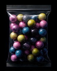 Colorful Marbles in Transparent Packaging
