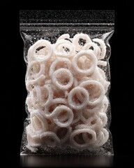Transparent Bag of Fresh Seafood Rings