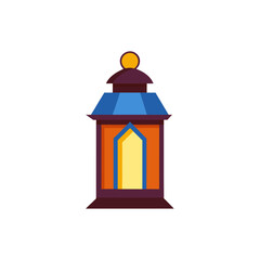Illustration of a decorative ramadan lamp on transparent background