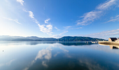 宮城県・朝の万石浦