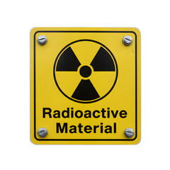 Fototapeta premium High-quality radioactive material warning sign. Hazard radiation symbol in PNG format, ideal for safety, science, and industrial design use. Isolated on white or transparent background. PNG format.