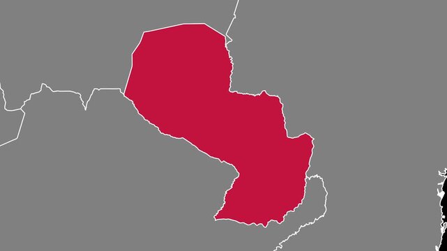 Paraguay Map Animation