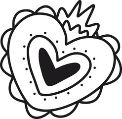 Cute Doodle Icon Set in Hand-Drawn Style