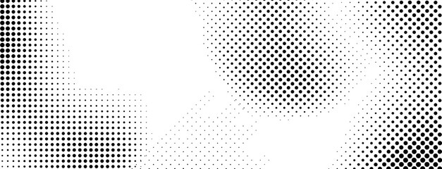 Fototapeta premium Abstract wavy grit texture with stipple pattern and dust particles.