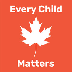 Every Child Matters Logo banner. National Day of Truth and Reconciliation background