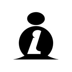 Abstract figure with keyhole in black and white on transparent background silhouette