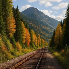 railway in the mountains