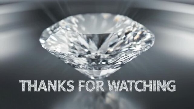 Thanks For Watching Diamond Luxury Text