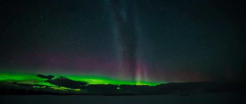 A beautiful seamless loop of flowing, colorful lights inspired by the aurora. A mesmerizing background for nature, science, or inspirational videos.