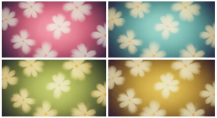 Floral backgrounds blurred flowers pattern spring summer colors pastel aesthetic soft dreamy elegant design