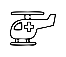 vector illustration of a helicopter