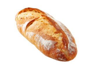 Crusty artisan bread loaf isolated on black background, Isolated On White Background, Png Transparent