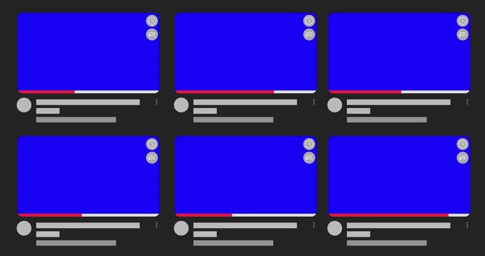 Animation thumbnail video chroma key blue screen group