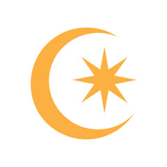 Simple Round Lunar Emblem Symbolizing Balance, Unity, and Light