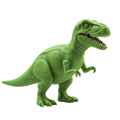 Obraz premium Green Dinosaur Toy Isolated on White or Transparent Background