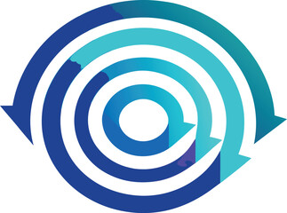 Abstract gradient circular arrows vector illustration scalable eps icon for dynamic concepts