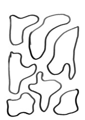 Abstract flowing organic lines drawn in Krita. Represents natural movement and texture. Ideal for background art and design reference