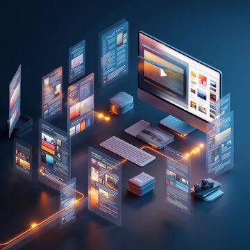PDFs, PowerPoint, and videos funneling into a machine that converts them to microlearning training videos

